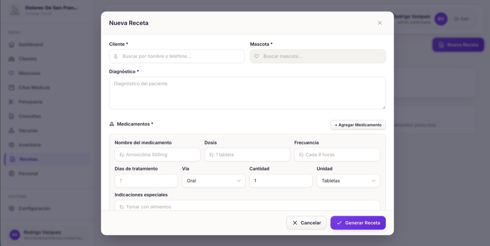 Consultas, recetas y vacunas, captura 3