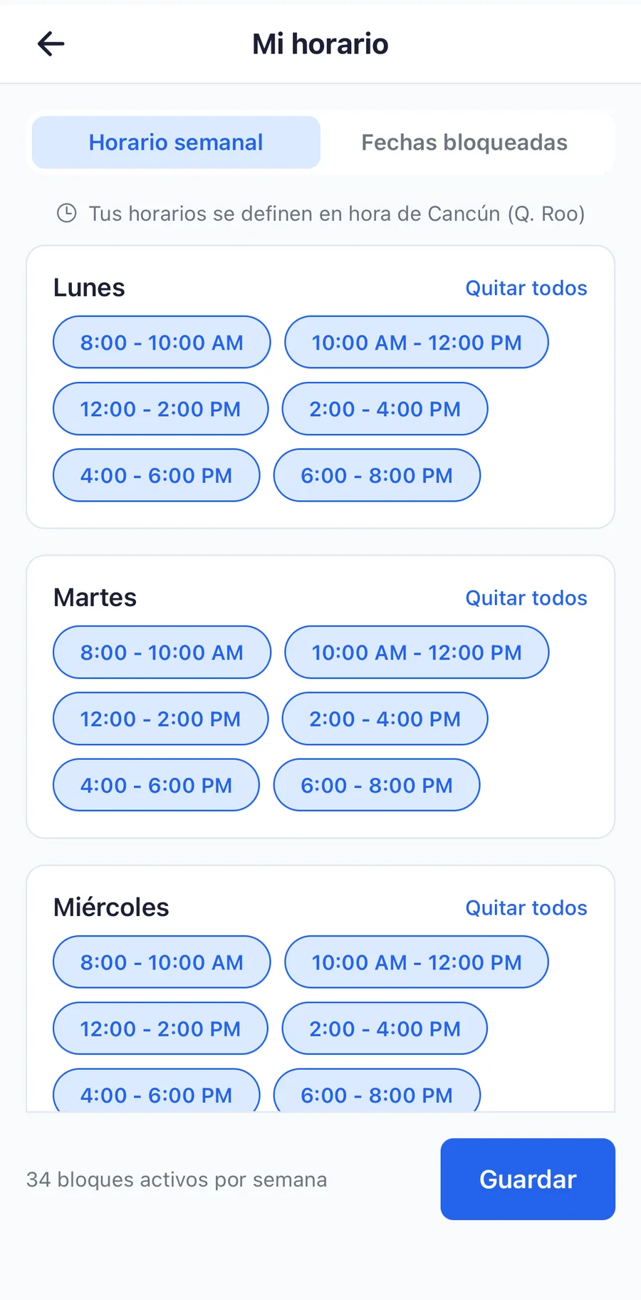 App del proveedor, captura 6
