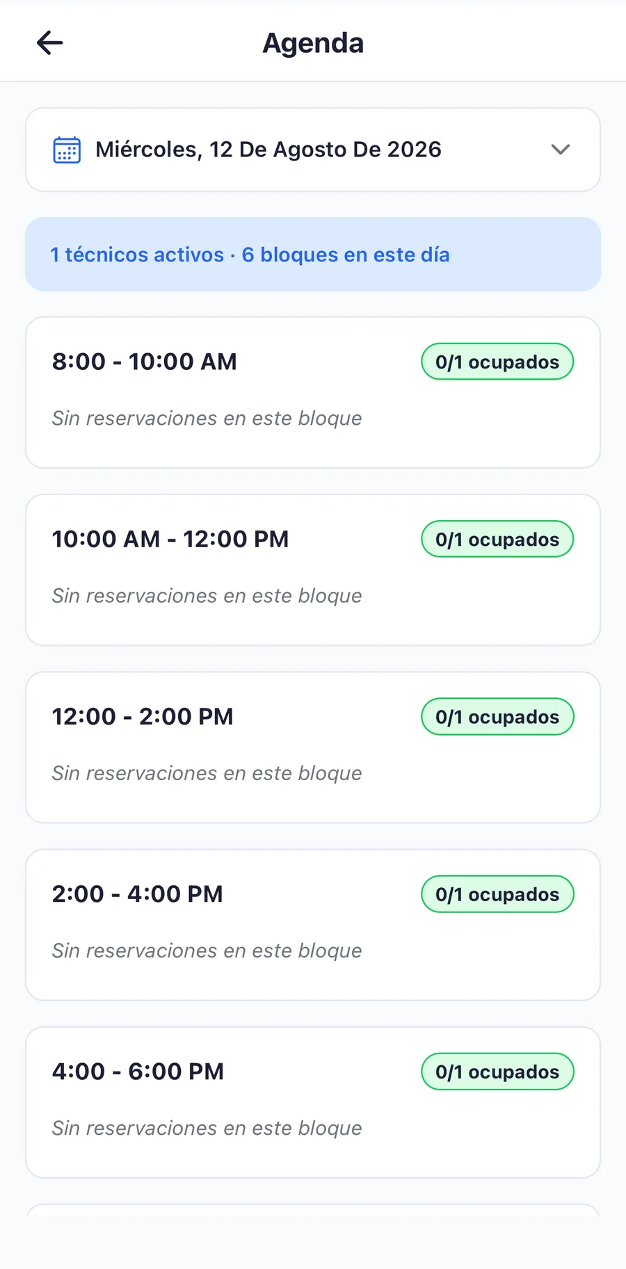 App del proveedor, captura 7