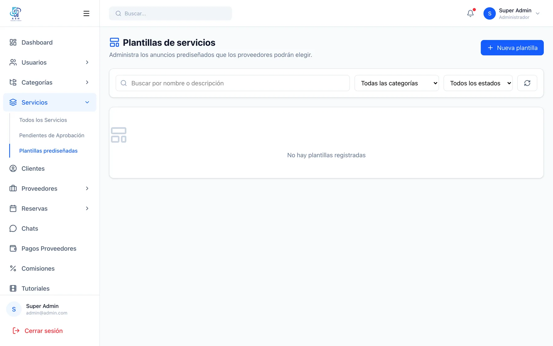 Panel de administración, captura 9
