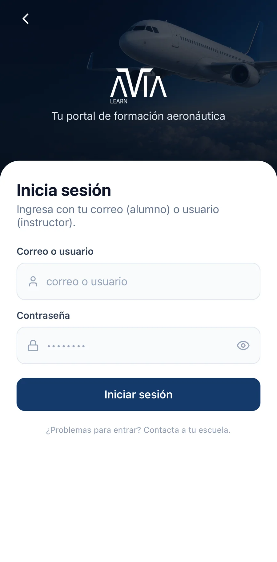 App móvil, captura 2