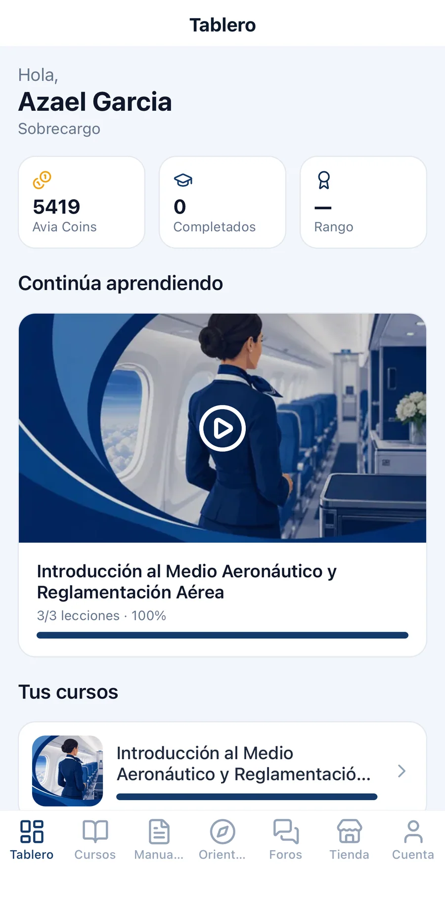 App móvil, captura 3
