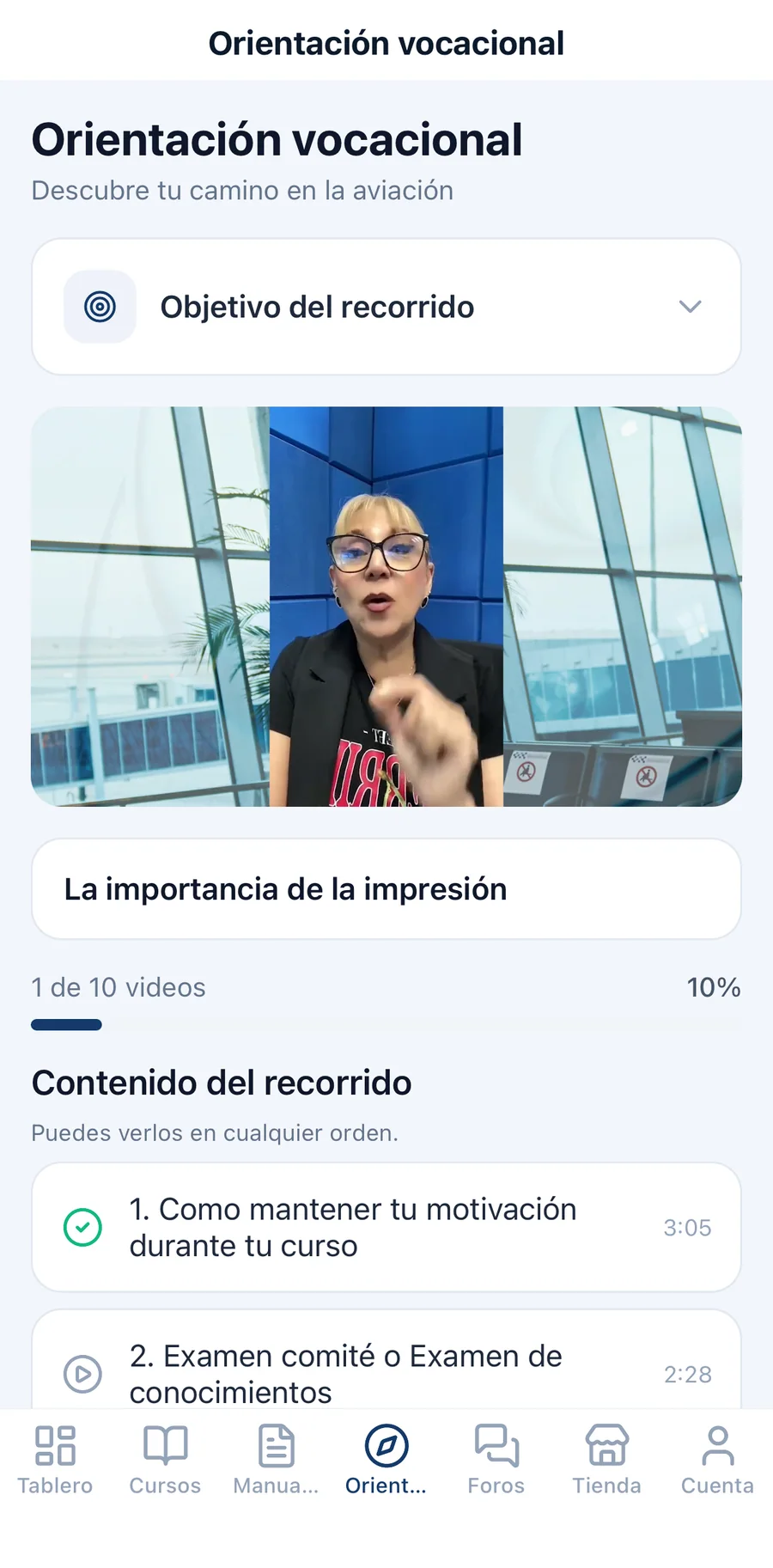 App móvil, captura 6