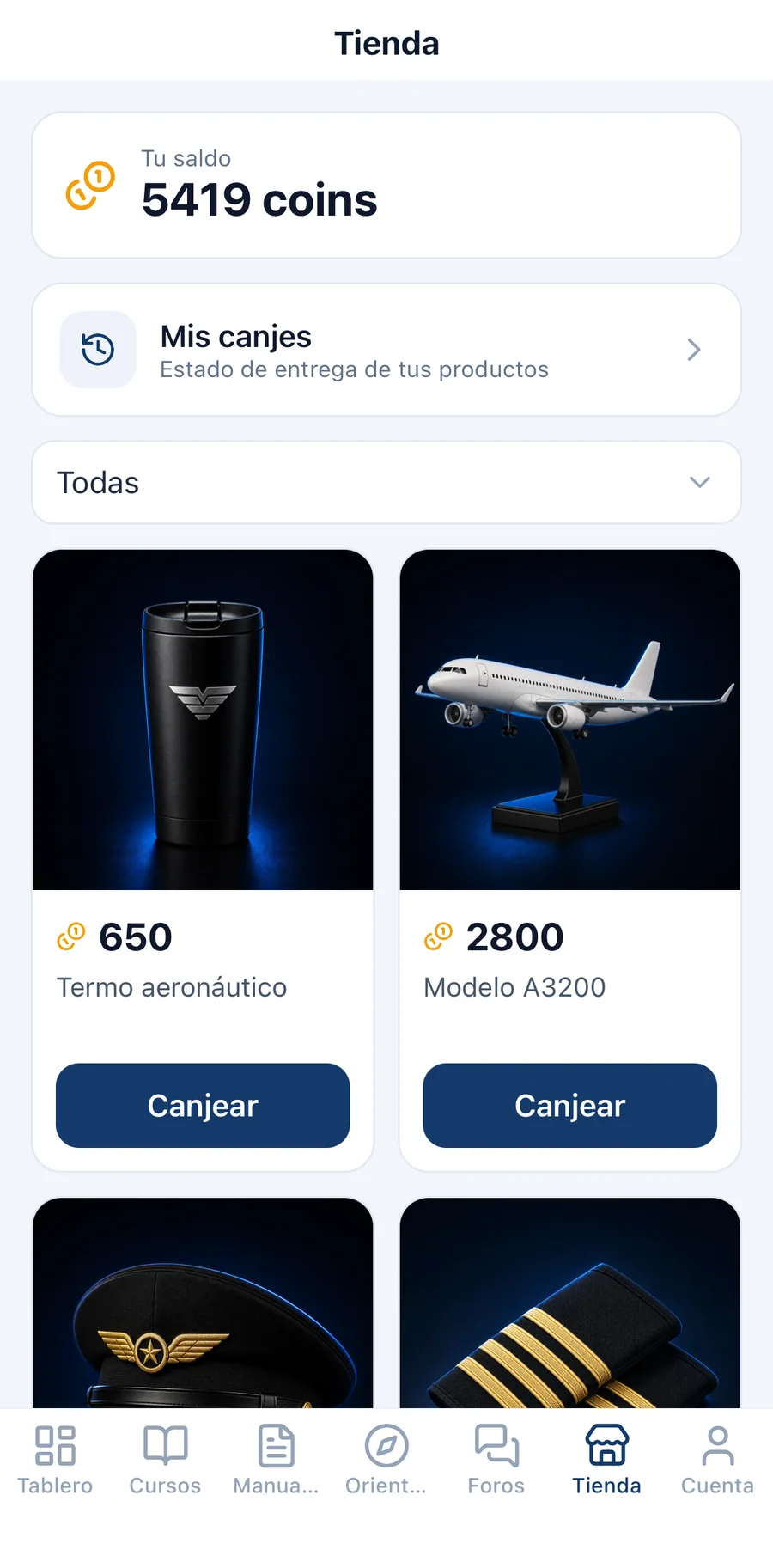 App móvil, captura 8
