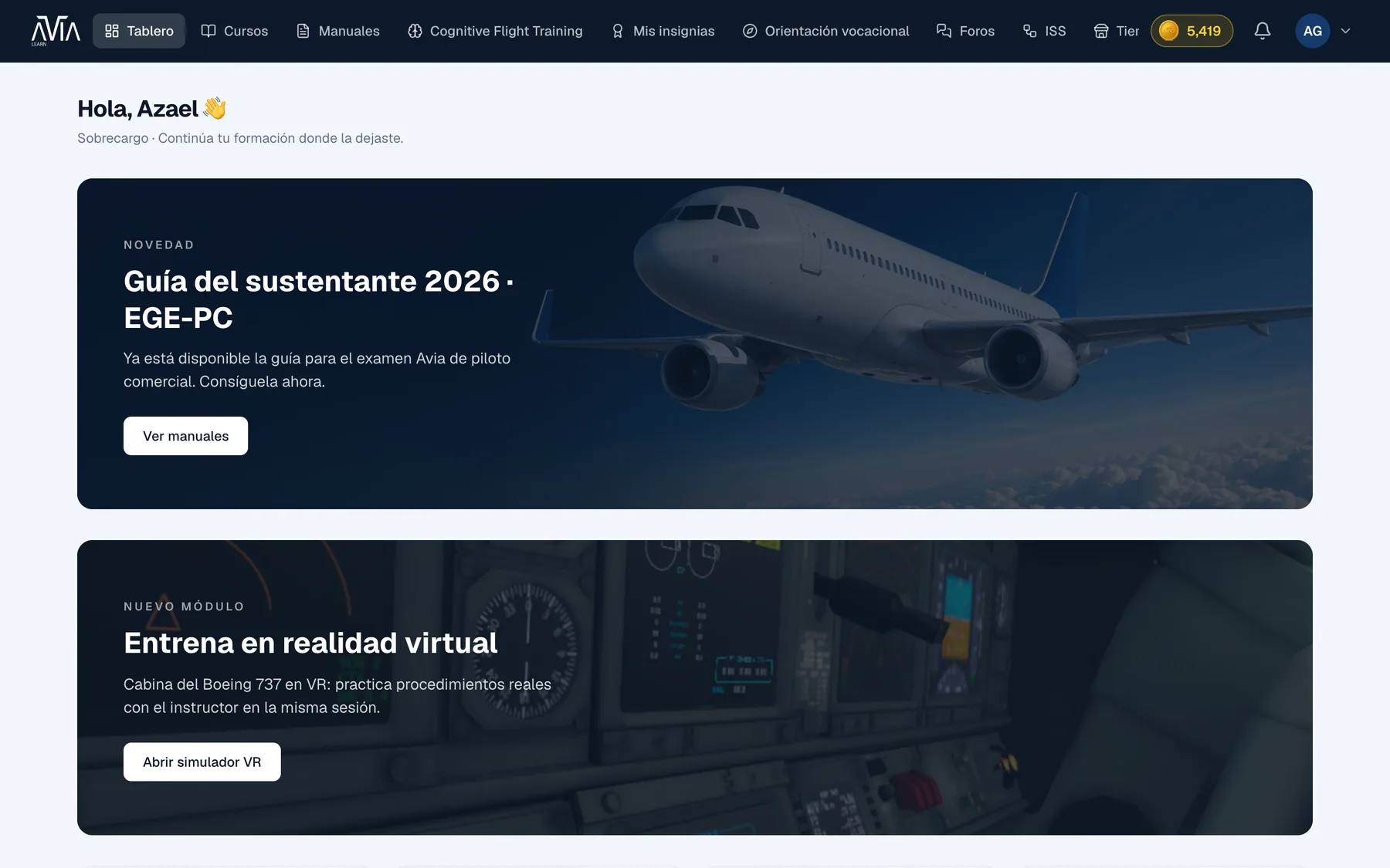 Portal del alumno, captura 1