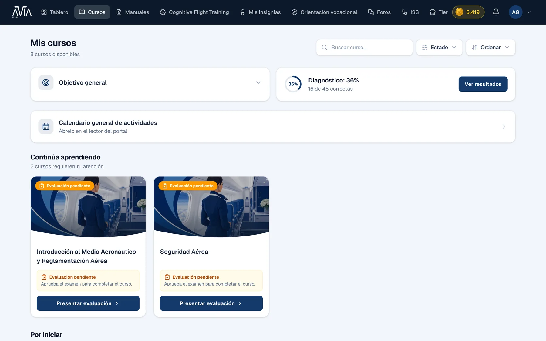 Portal del alumno, captura 2