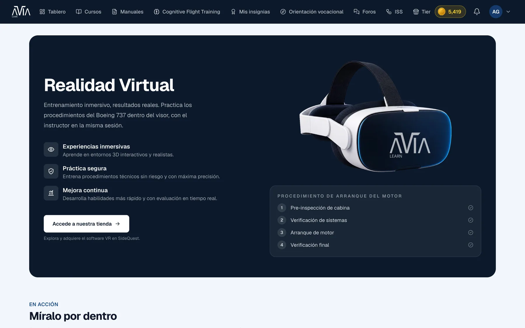 Simulador de realidad virtual, captura 1