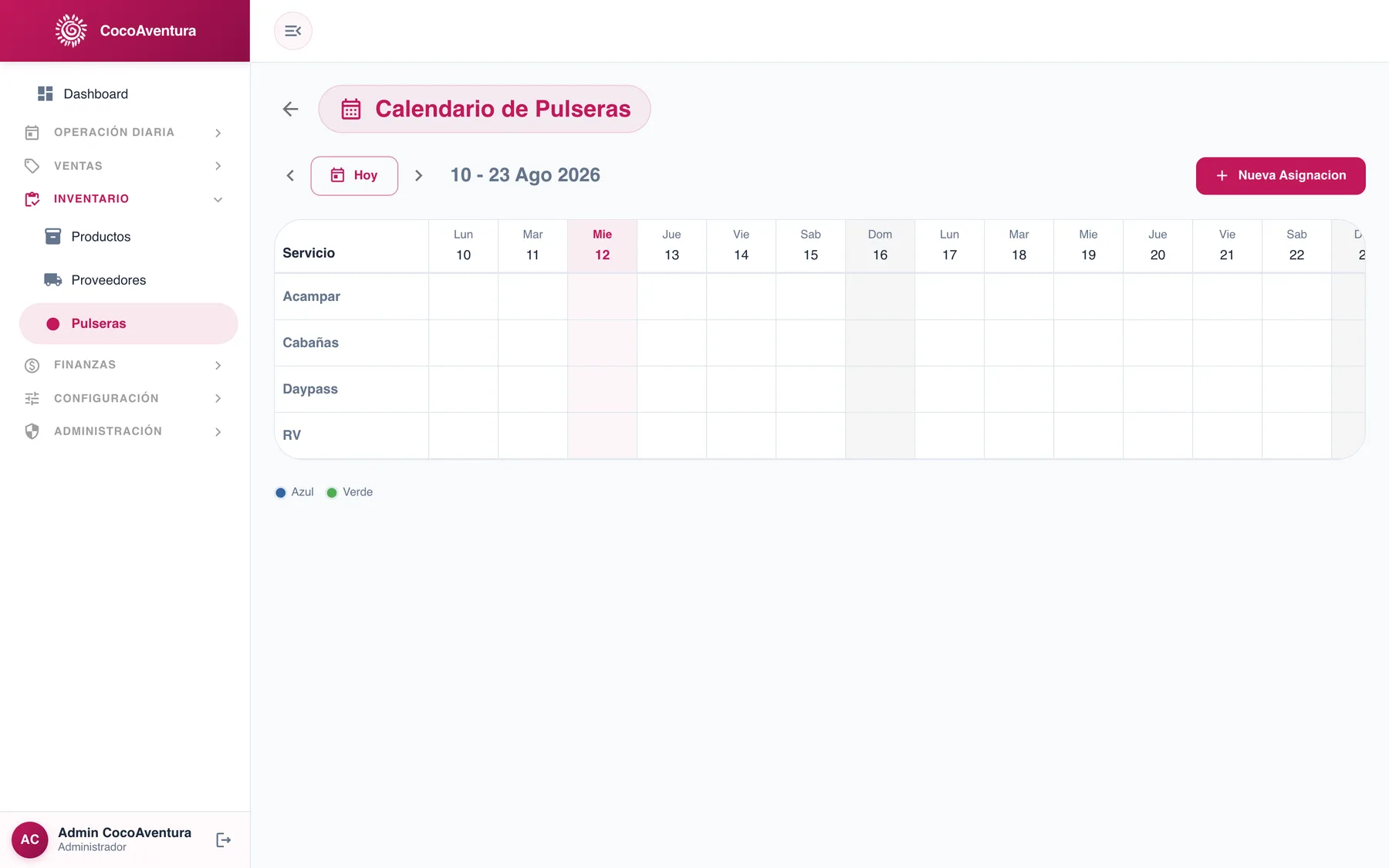 Covers, day pass y eventos, captura 5