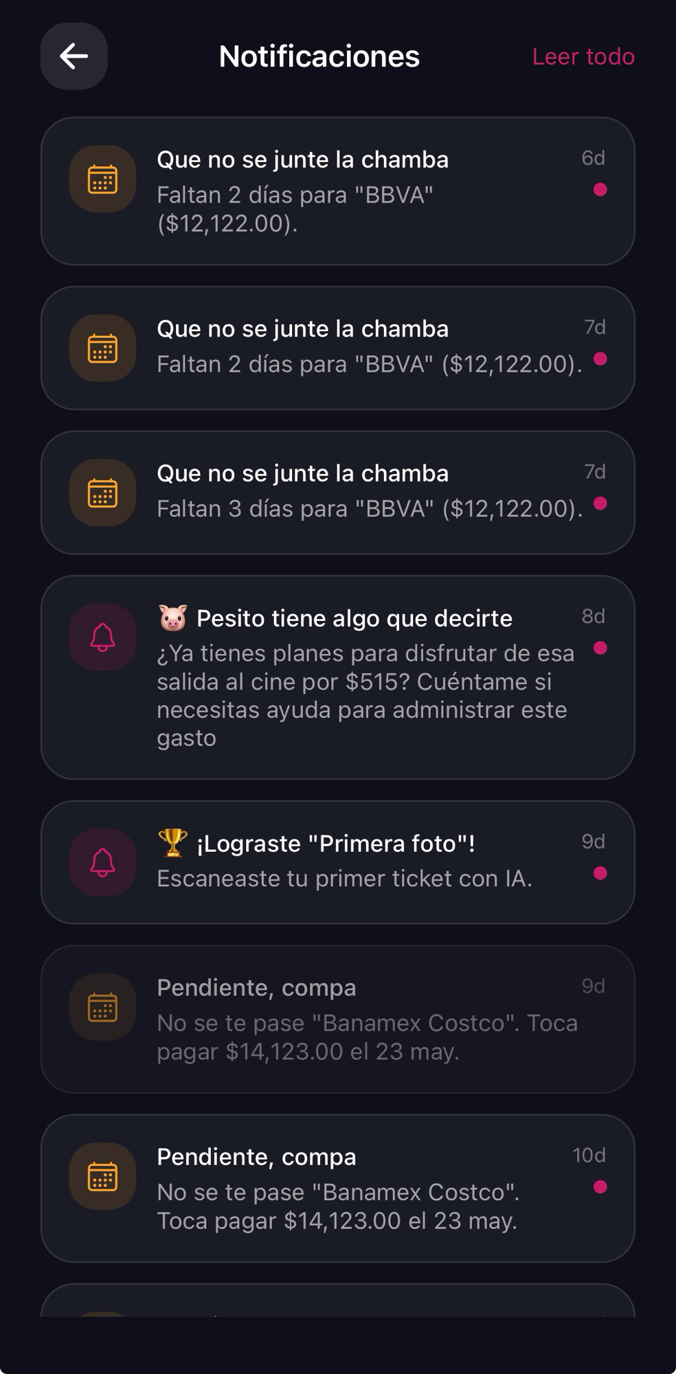 Pagos programados y a meses 4