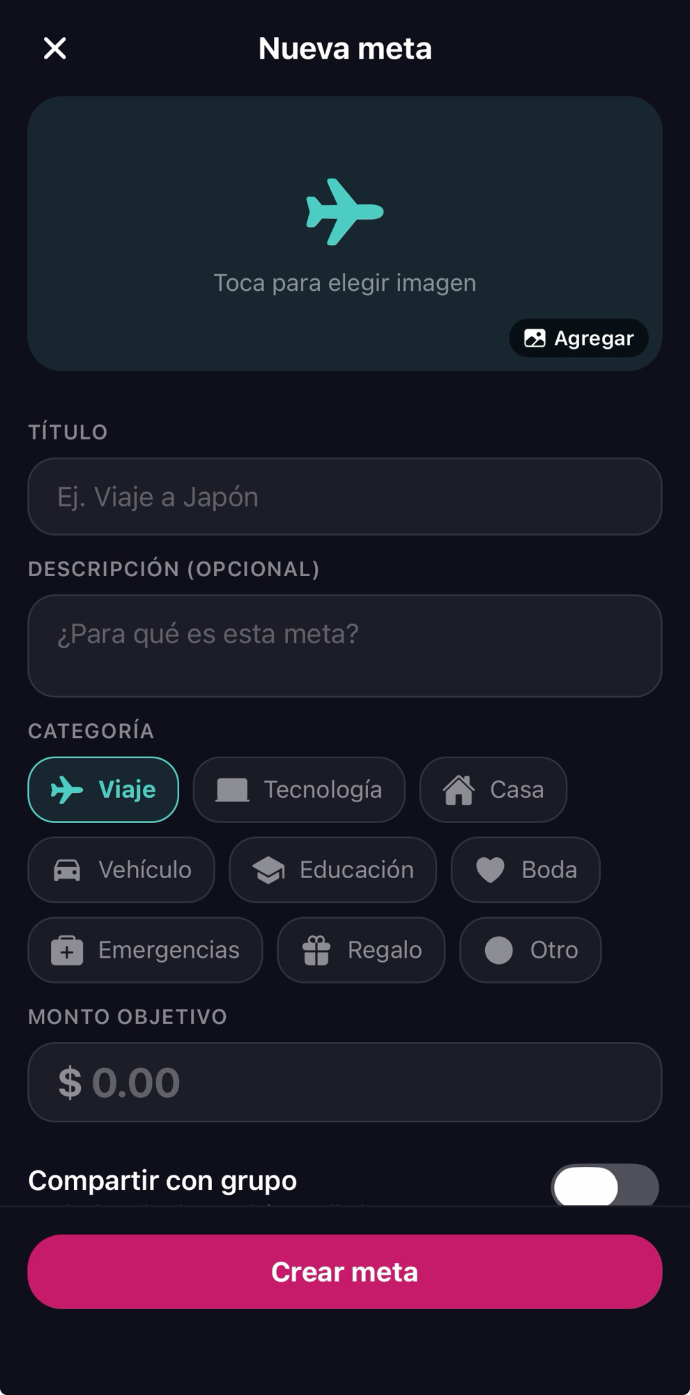 Presupuestos y metas de ahorro 2