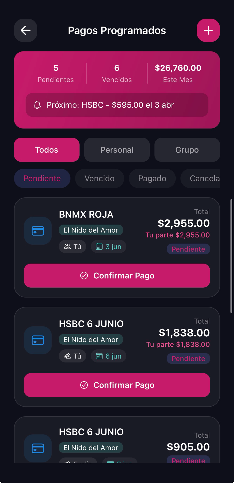 Pagos programados y a meses 1