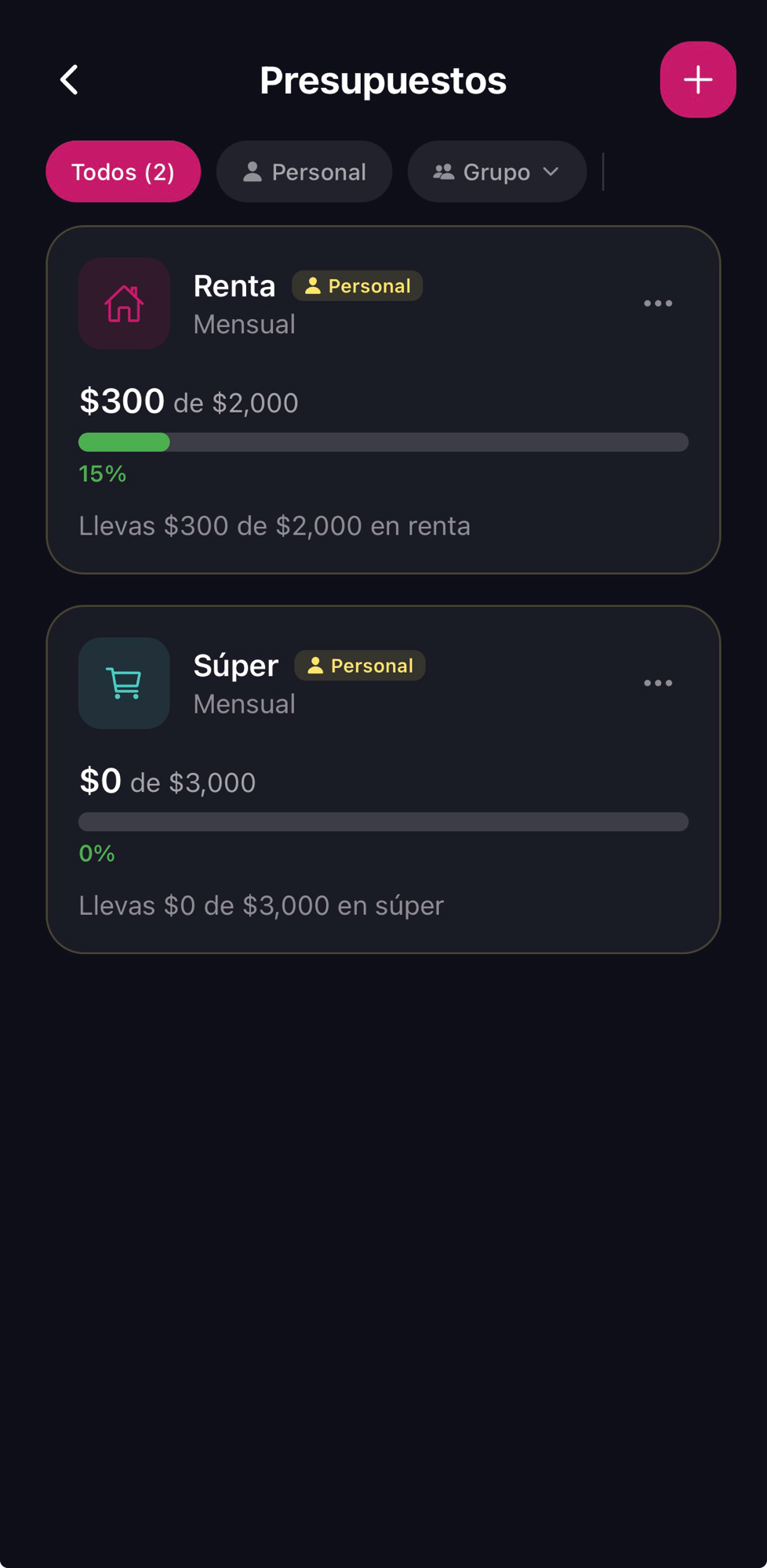 Presupuestos y metas de ahorro 1