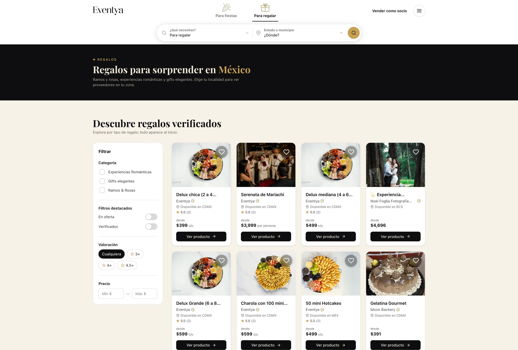 Marketplace web, captura 5