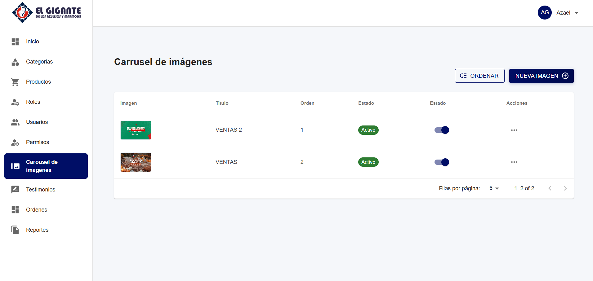 Aplicación web de administración 5