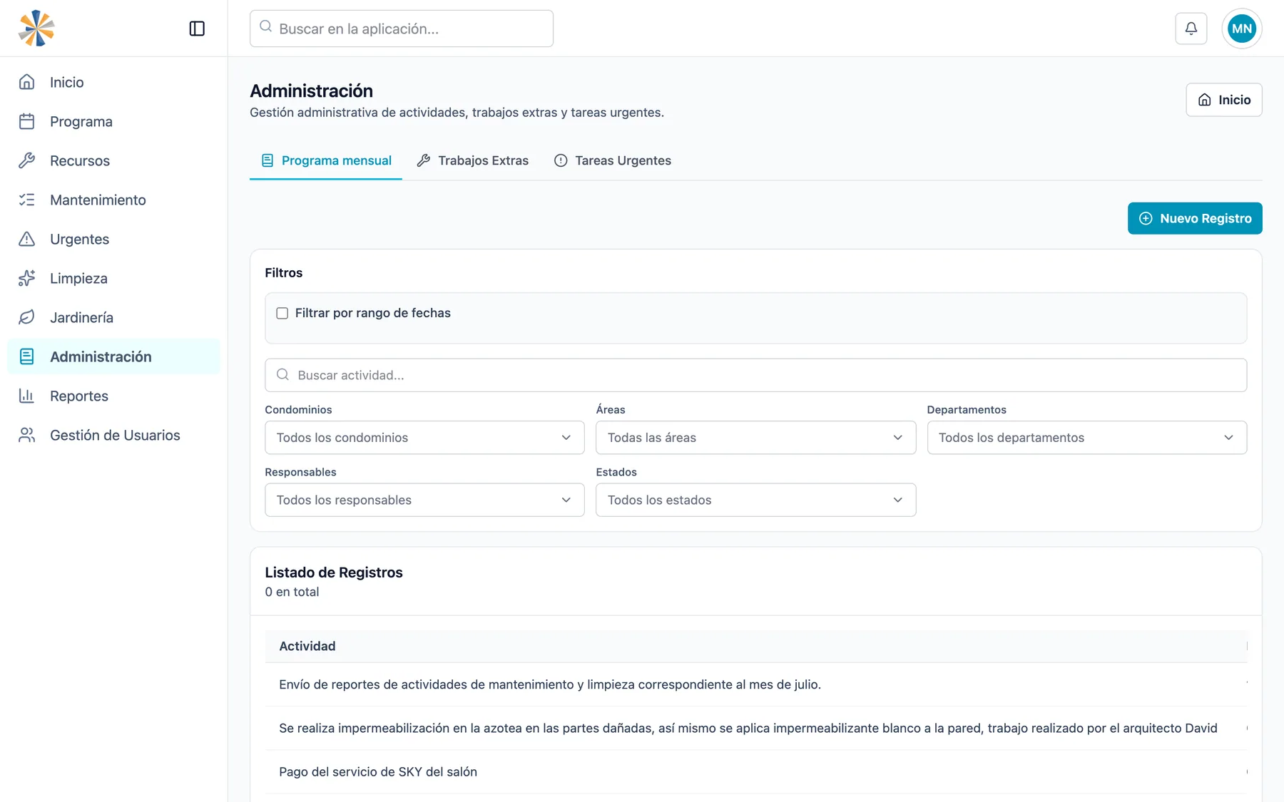Urgencias, recursos y reportes, captura 2