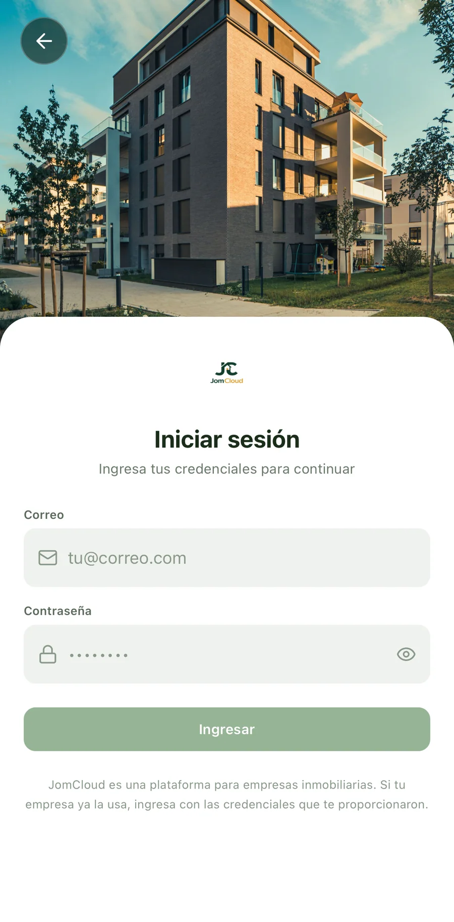 App móvil para asesores, captura 2