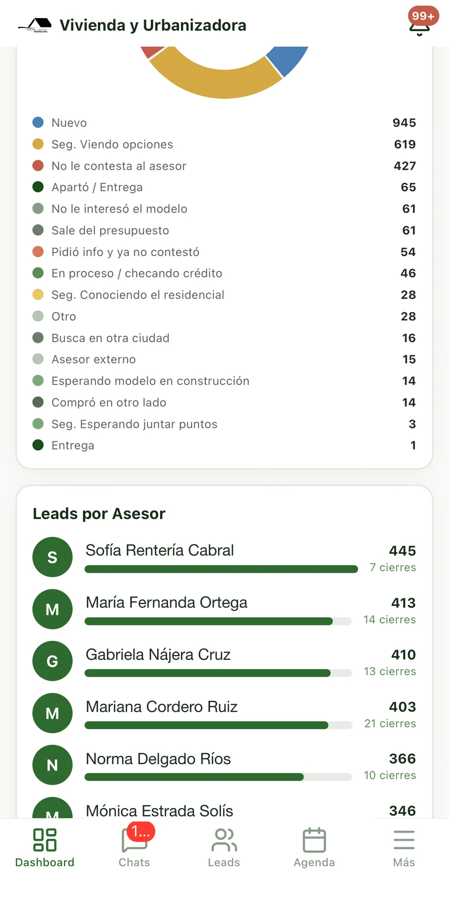 App móvil para asesores, captura 4