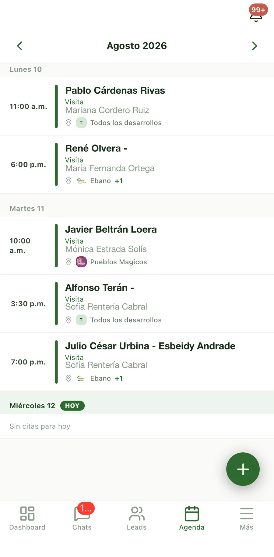 App móvil para asesores, captura 6