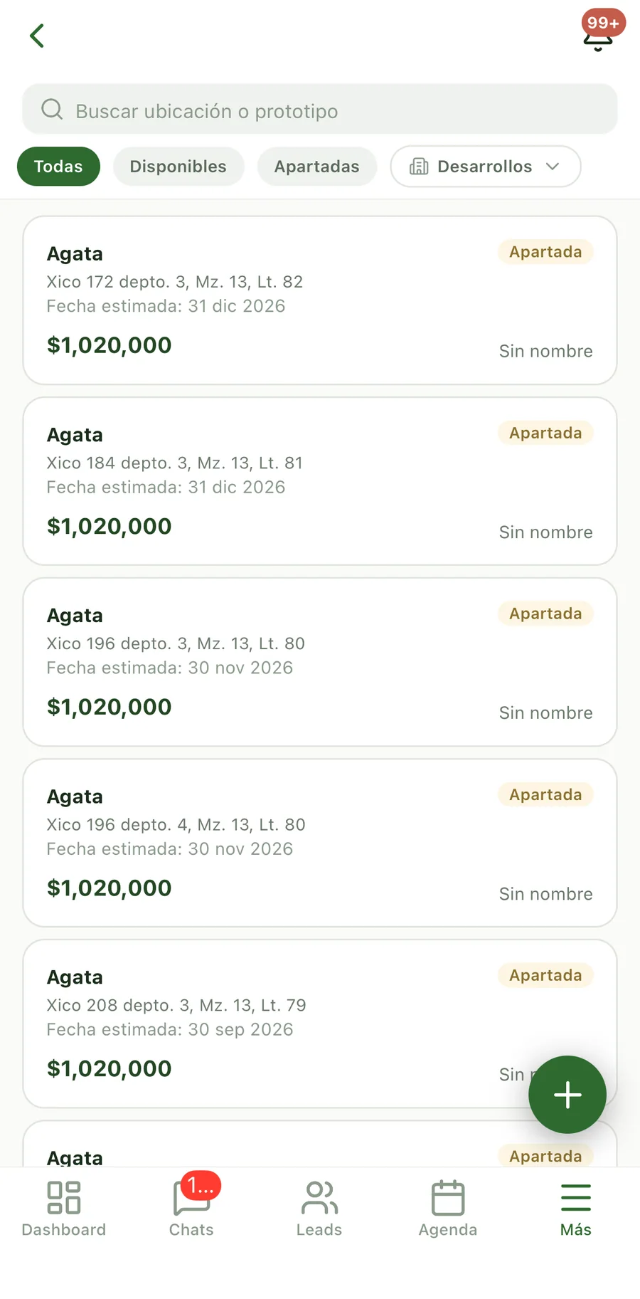 App móvil para asesores, captura 7
