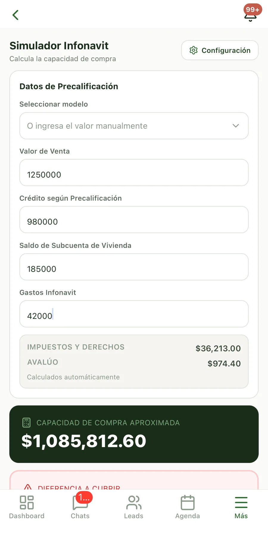 App móvil para asesores, captura 8