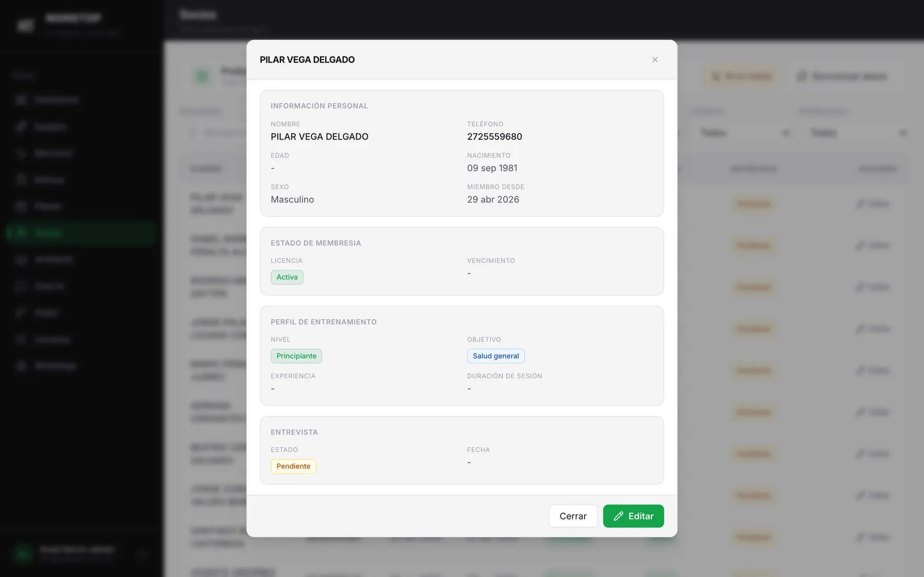CRM: padrón, adopción y planes semanales, captura 4