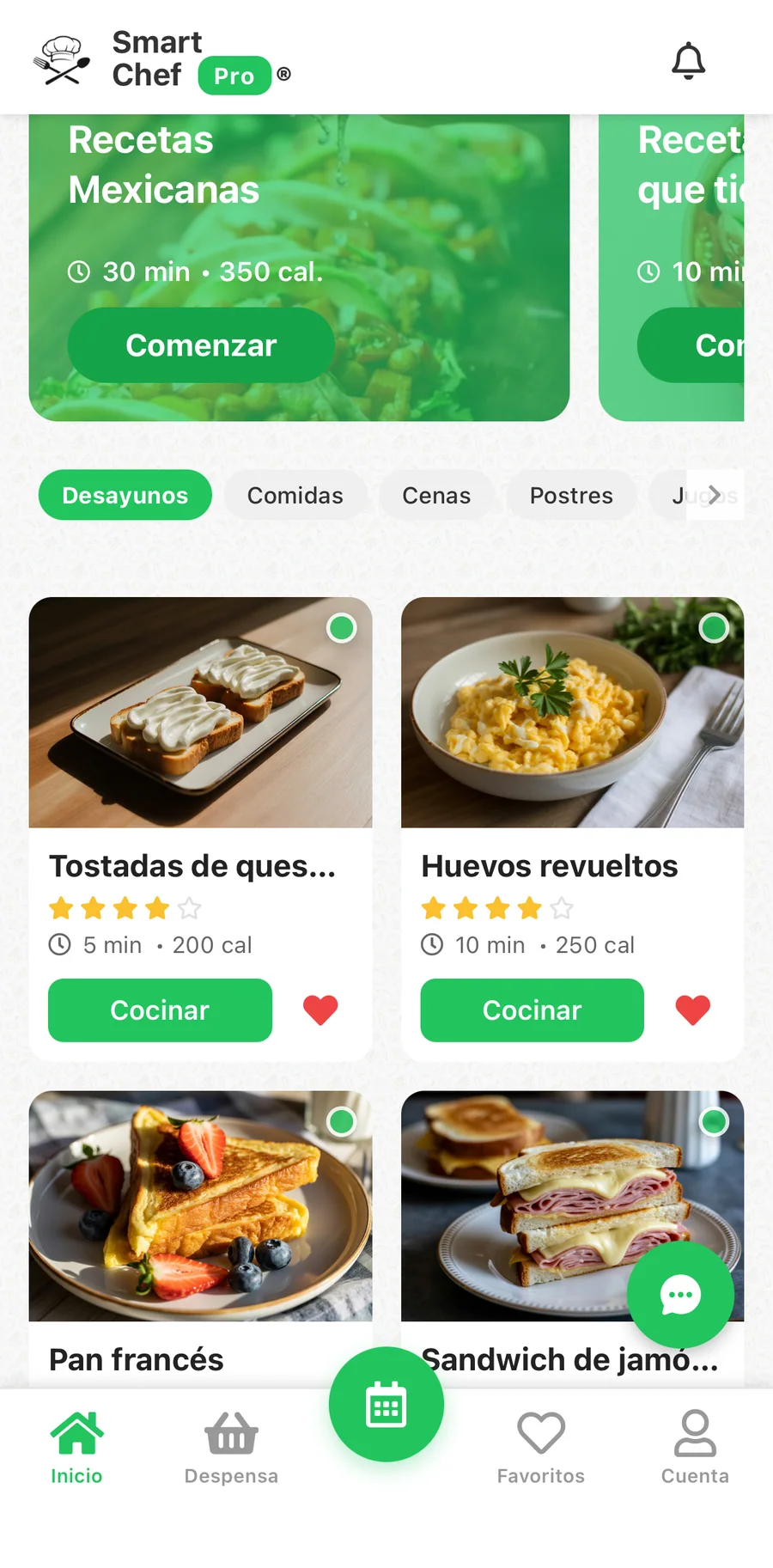 App móvil, captura 3
