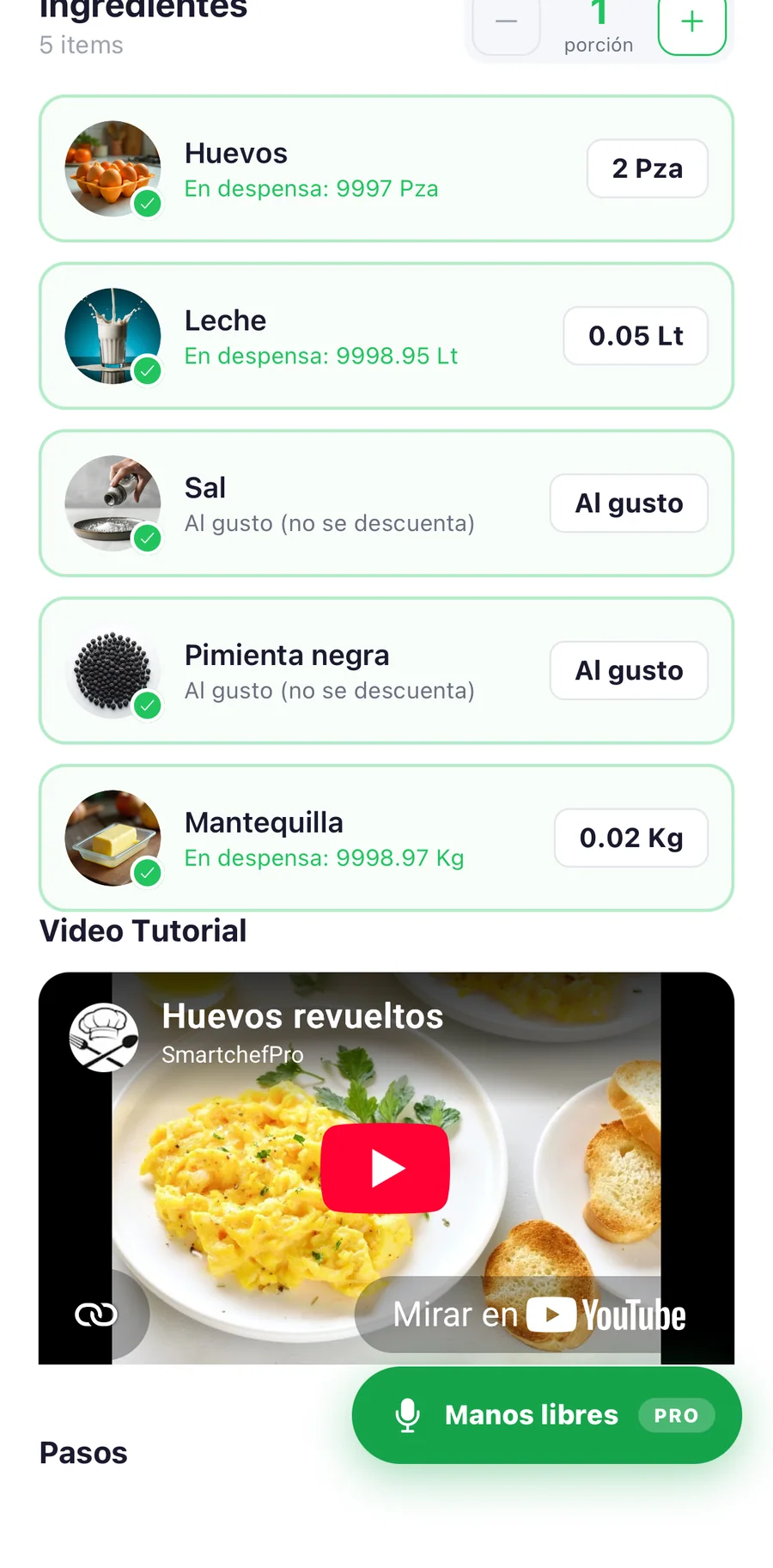 App móvil, captura 5