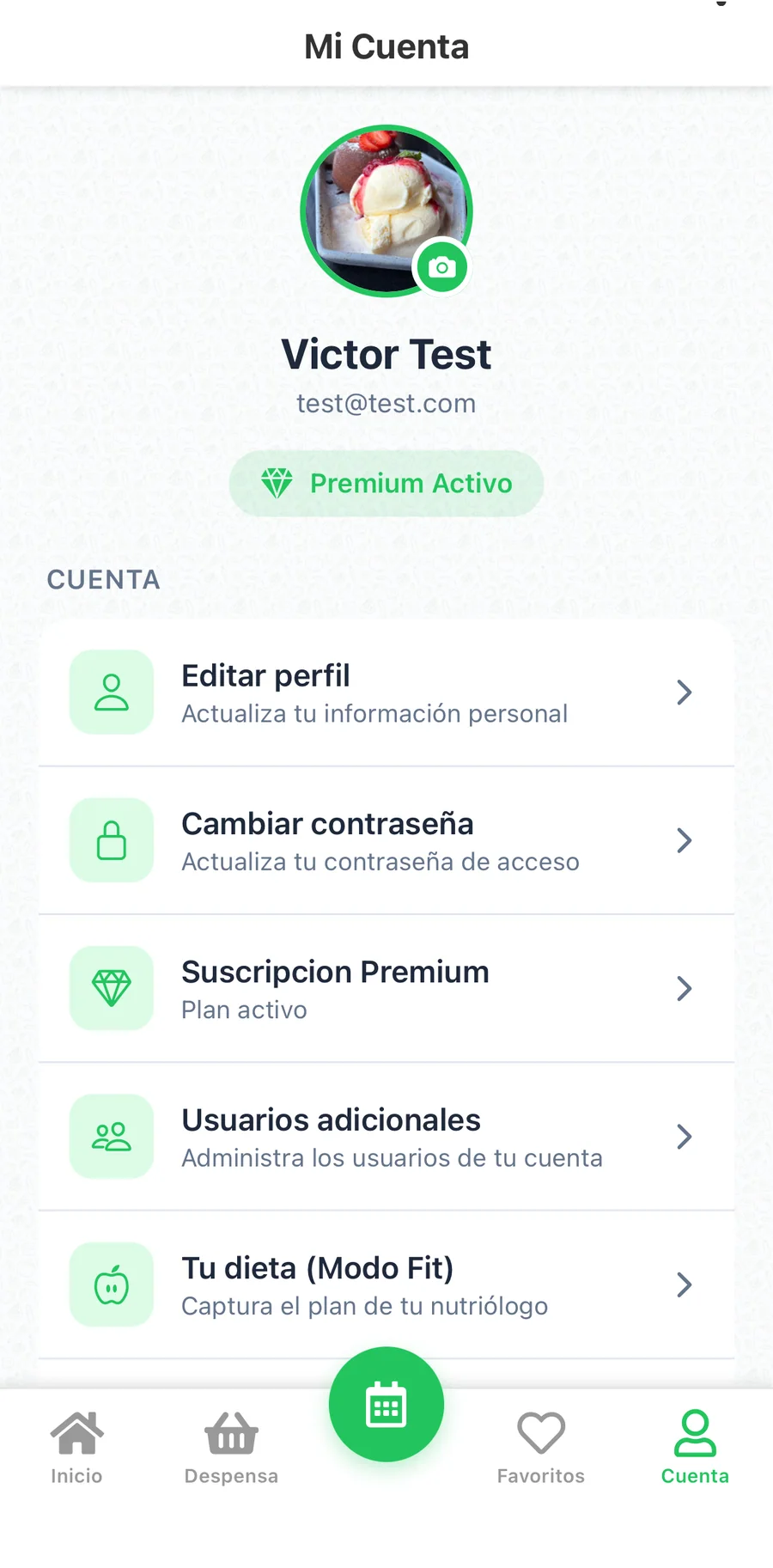 App móvil, captura 10